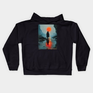 Bloodlust Chronicles: Immortal Bounty Hunts, Gothic Vampire Saga, and Supernatural Adventure in Anime-Manga Art Kids Hoodie